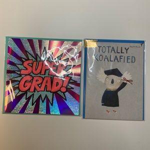 Set of two graduation cards
